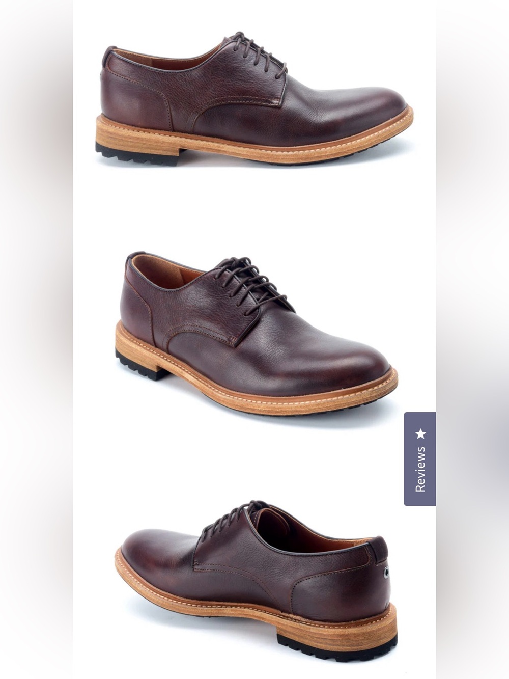 Warfield & Grand Dark Brown Leather Derby with Tan Welt